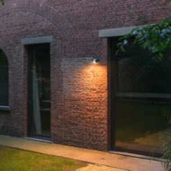 Aplique para exterior SLV LED R-Cube, antracita, aluminio, Ø 10 cm