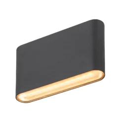 Aplique para exterior SLV Oval up/down CCT 13,5 cm negro
