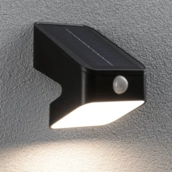 Aplique para exterior solar Lesly de Paulmann, color antracita, con sensor, IP65