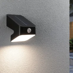 Aplique para exterior solar Lesly de Paulmann, color antracita, con sensor, IP65