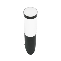 Aplique para exterior Trioto, negro mate, altura 39 cm, acero inoxidable