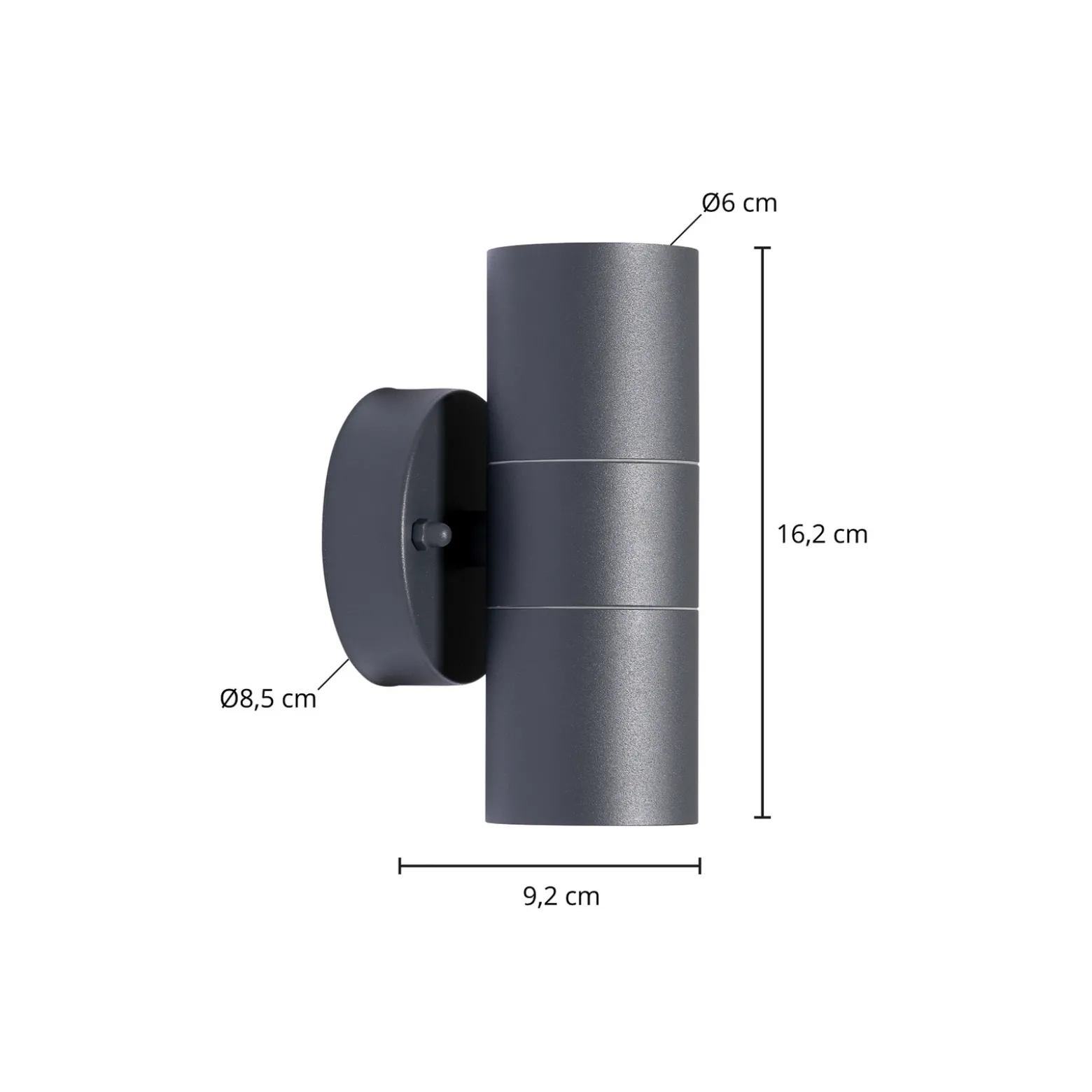 Aplique para exterior Tulimar de Prios, 2 luces, antracita, metal