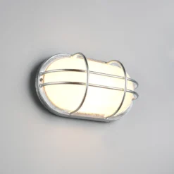 Aplique para exterior Tumen, color zinc, ancho 26 cm, metal, IP44