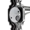 Aplique para ext. MILANO negro/plata brazo abajo