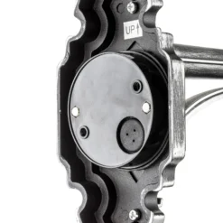 Aplique para ext. MILANO negro/plata brazo abajo