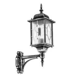 Aplique para ext. MILANO negro/plata brazo abajo