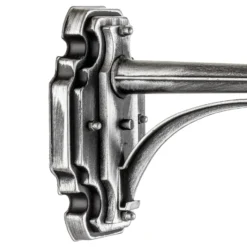 Aplique para ext. MILANO negro/plata brazo abajo
