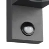 Aplique Roya 2 luces sensor redondo antracita
