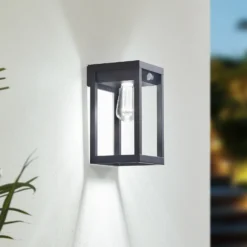 Aplique solar Lindby Smart LED Enea, sensor, CCT, RGB, Tuya