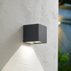 Aplique solar Prios LED Lius, altura 15 cm, detector de movimiento