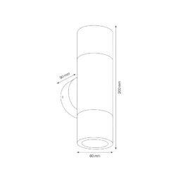 Aplique 5121 Up&downlight resiste agua mar