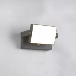 Apliqué LED con sensor para pared exterior KANSAS antracita Ancho 20 cm IP54