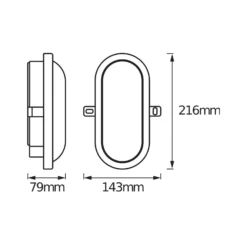 Apliqué LED para exterior OSRAM BULKHEAD, blanca, 11 W, plástico, IP54