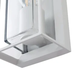 Arcchio Aplique de exterior Ismera, blanco, IP65, cristal, E27