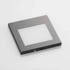 Arcchio Aplique LED empotrable Zamo, negro, 11 cm, IP65