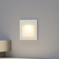 Arcchio Aplique LED empotrable Zamo, lamas, blanco, metal, IP65