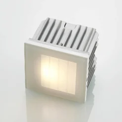Arcchio Aplique LED empotrable Zamo, lamas, blanco, metal, IP65