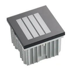 Arcchio Aplique LED empotrable Zamo, lamas, negro, IP65