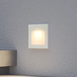 Arcchio Aplique LED empotrable Zamo, blanco, 11 cm, metal, IP65