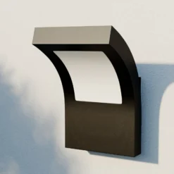 Arcchio aplique LED para exterior Advik, IP65, antracita, metal