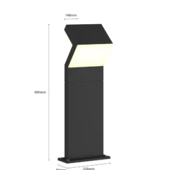 Arcchio baliza LED Havin, antracita, metal, 60 cm
