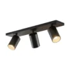Arcchio Foco Brinja, negro, angular, Ø 6 cm, 3 luces, GU10