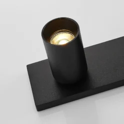 Arcchio Foco Brinja, negro, angular, Ø 6 cm, 3 luces, GU10