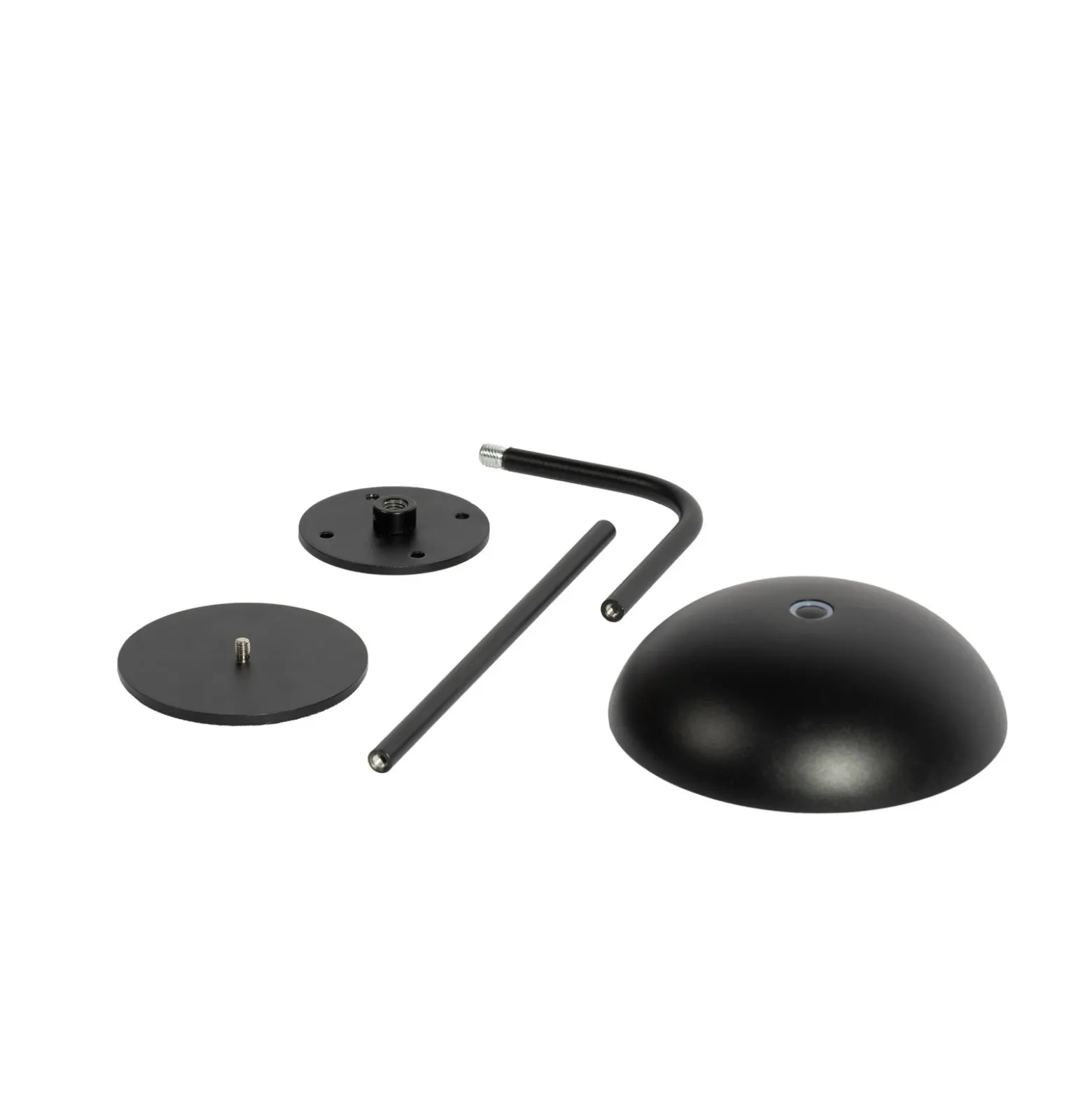 Arcchio LED lámpara de mesa recargable Thenra, negro, soporte de pared