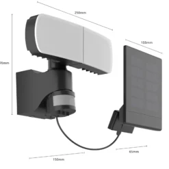 Arcchio Lissano Foco de pared LED solar con sensor