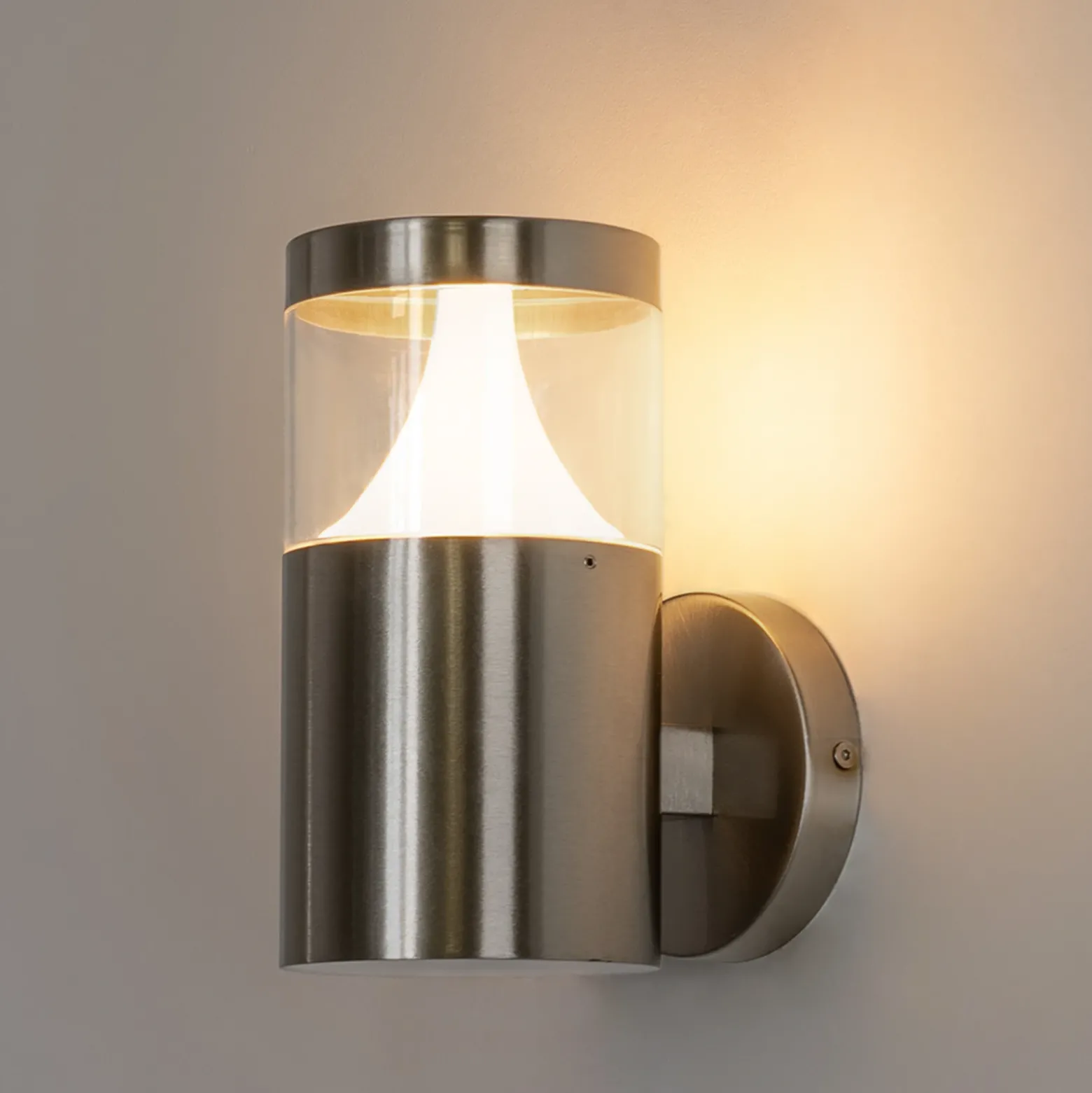 Arcchio Rudolfine aplique de exterior, acero inoxidable V4A
