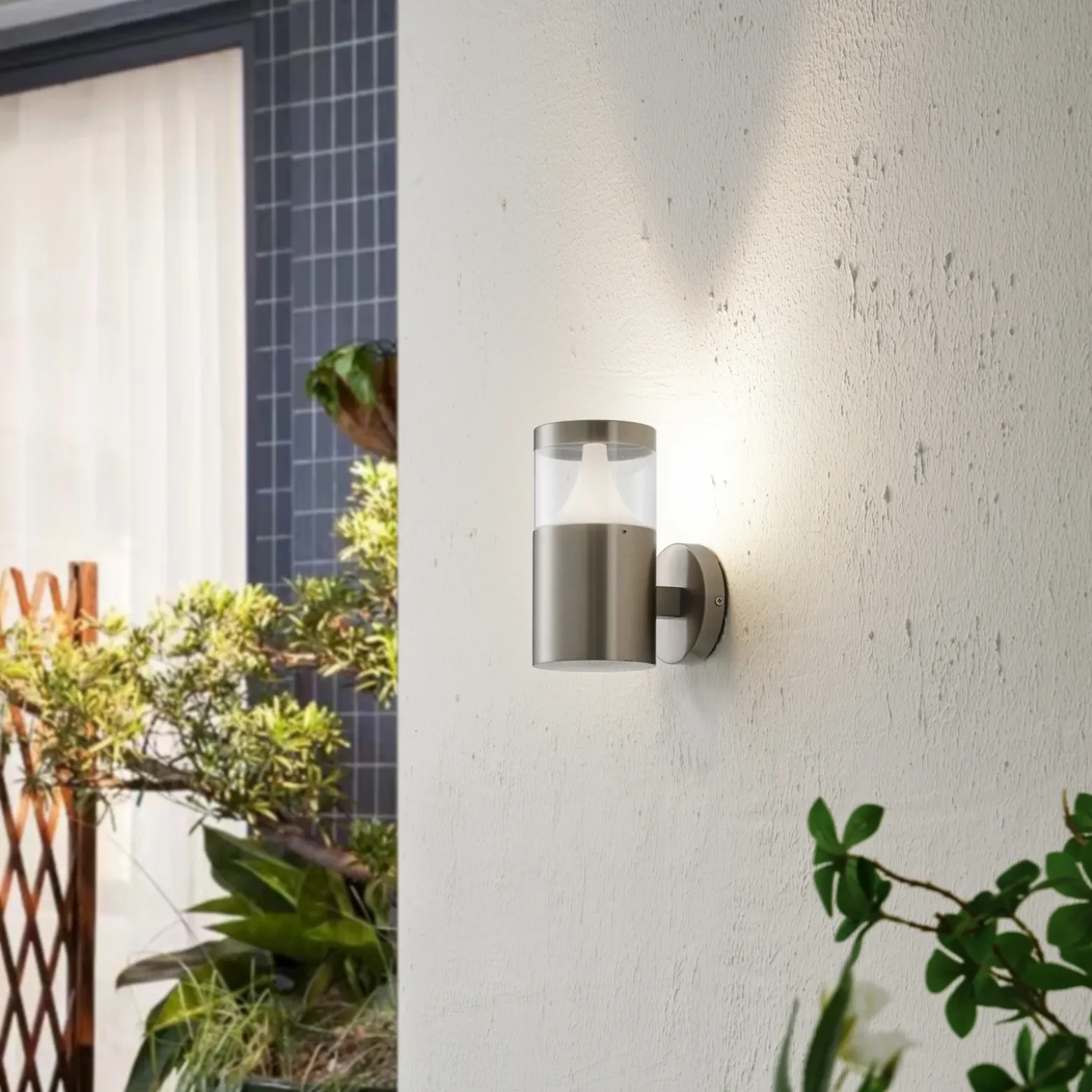 Arcchio Rudolfine aplique de exterior, acero inoxidable V4A
