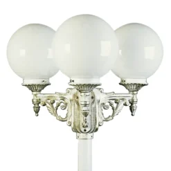 Artística farola 163-3, blanco-dorado