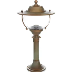 Baliza Adessora, latón, cristal, altura 48 cm