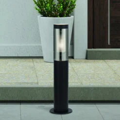 Baliza Batton, IP44, negra, altura 45 cm, metal