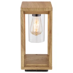 Baliza Candela en look de madera, altura 35cm