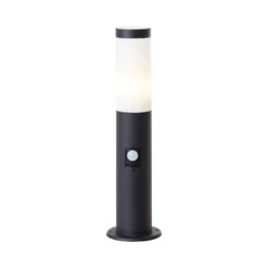 Baliza con sensor Dody, negra, metal, plástico, E27