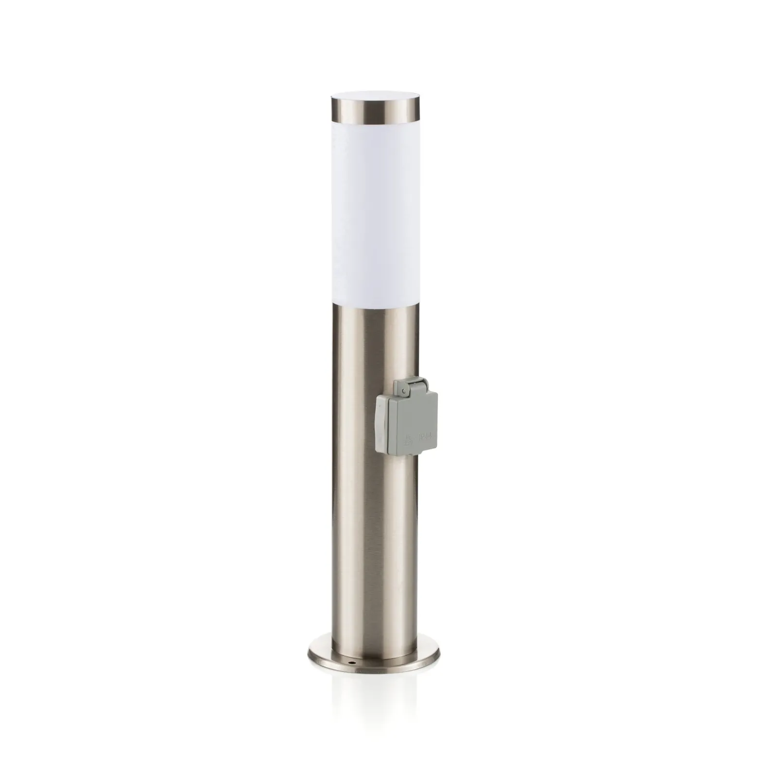Baliza de acero inoxidable Chorus con enchufe, 50 cm