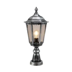 Baliza 1112 de aluminio fundido negro-plata