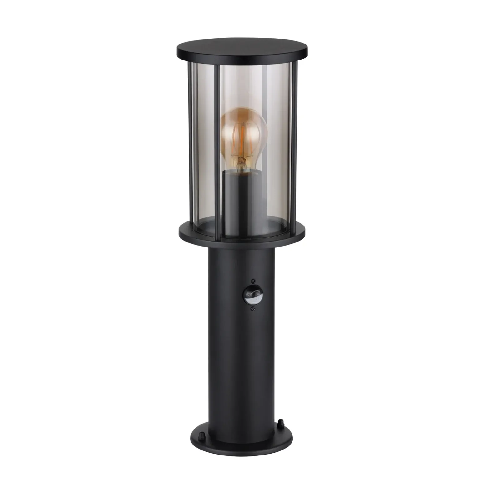 Baliza Gracey, negra, con sensor, 45 cm, IP54, E27