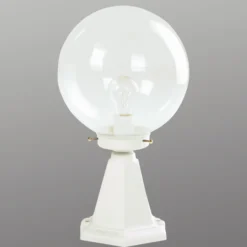 Baliza I, blanca, con cristal de burbujas