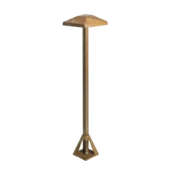 Baliza LED Aura Edge, altura 50 cm, latón antiguo