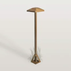 Baliza LED Aura Edge, altura 50 cm, latón antiguo