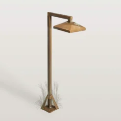 Baliza LED Aura Edge, 50 x 19,5 cm, latón antiguo