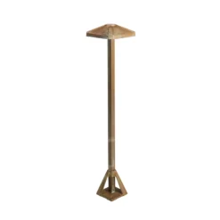 Baliza LED Aura Frame, altura 50 cm, latón antiguo