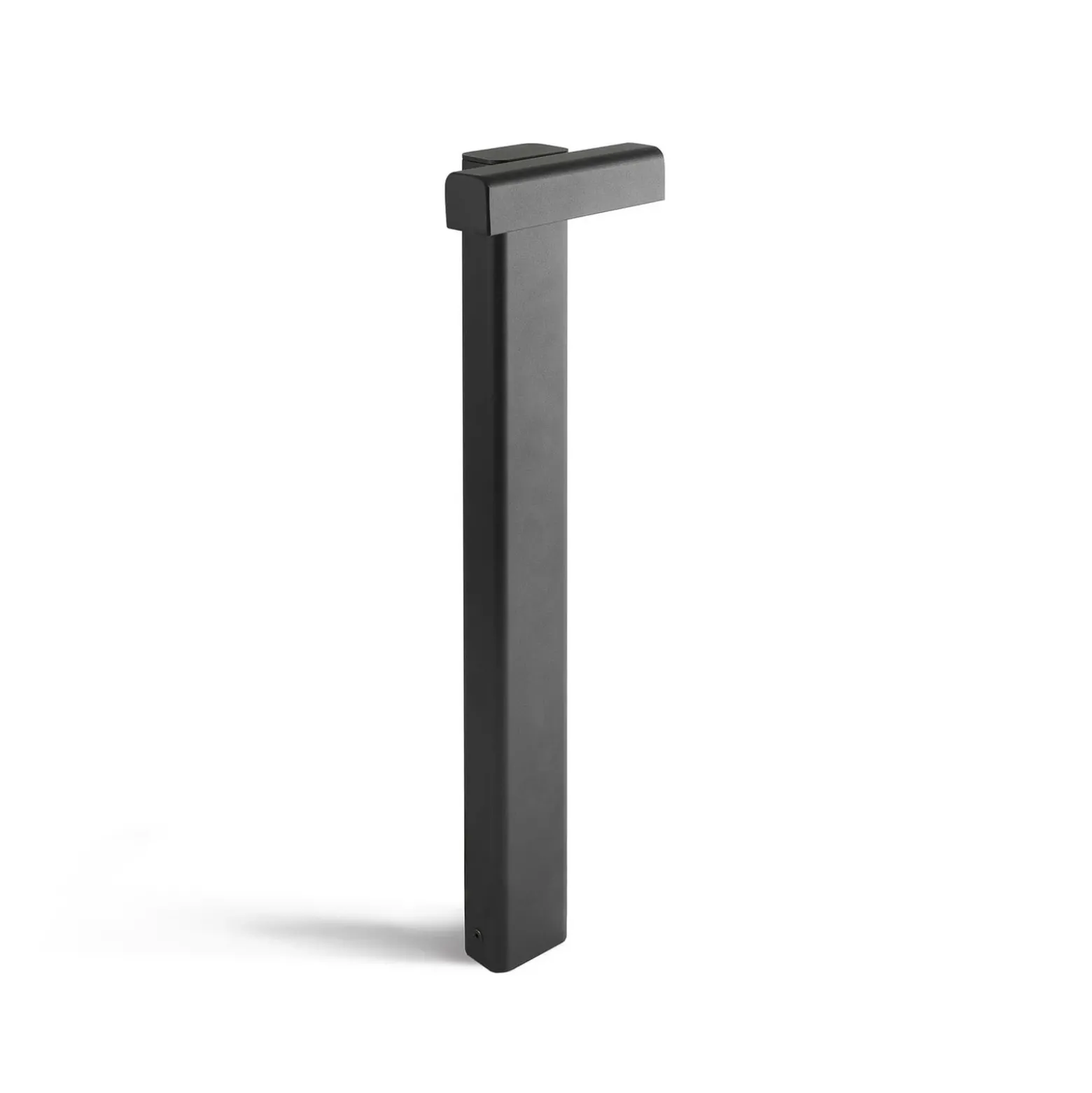 Baliza LED de pie, negra, aluminio, altura 58 cm