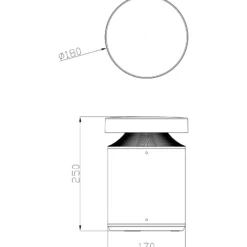 Baliza LED Faro, altura 25 cm, gris oscuro, DALI, 3.000K