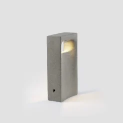 Baliza LED Glint, 2700K, 40 cm, gris, hormigón, IP55