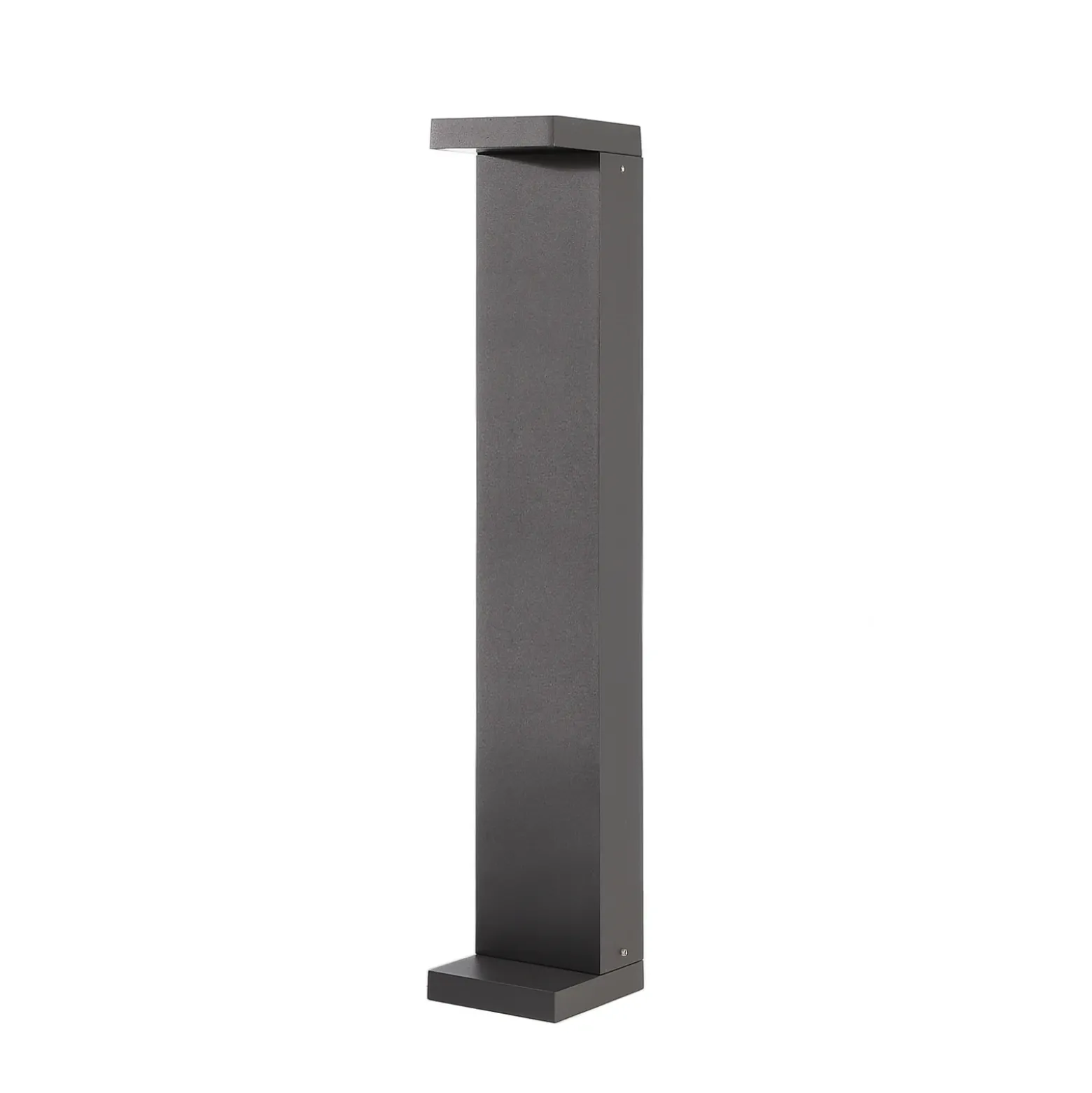 Baliza LED Lerna, altura 60 cm, aluminio, gris oscuro, CCT