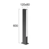 Baliza LED Lir, altura 60 cm, metal gris oscuro