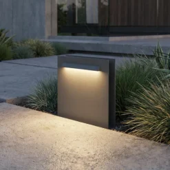 Baliza LED Lucande Joril, antracita, CCT, 23 cm, IP65